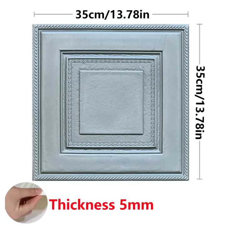 Pegatinas de Pared de Agua Impermeables Autoadhesivas Engrosadas Decoración de Habitación 35x35cm - 1