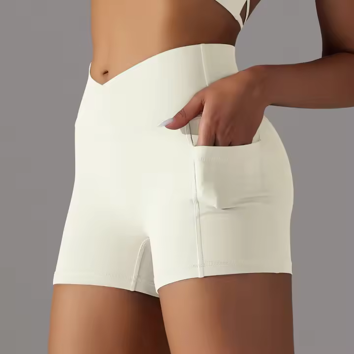 Pantalones Cortos de Yoga de Malla de Entrenamiento de Cintura Alta Mejorador de Glúteos para Mujeres Cómodos para Gimnasio - 1