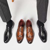 Señal de entrega Zapatos casuales formales de encaje de negocios Zapatos de vestir de cuero genuino hechos a mano para hombres y Oxford - details 1
