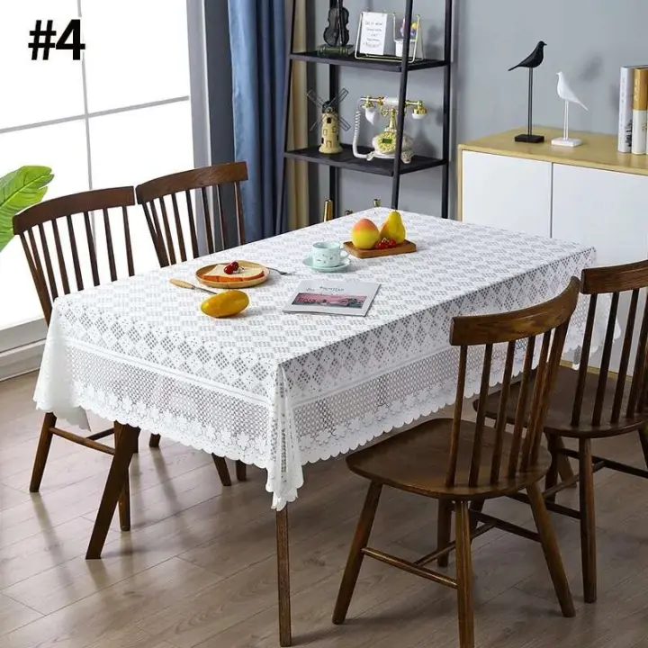 Tela ENCE retro blanca, mesa, cocina, cena, mantel, decoración del hogar y salón - 1