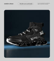 Zapatos de calcetín alto a la moda para hombre, zapatos deportivos informales antideslizantes para exteriores, zapatos transpirables para correr, calzado deportivo para caminar y trotar - details 3