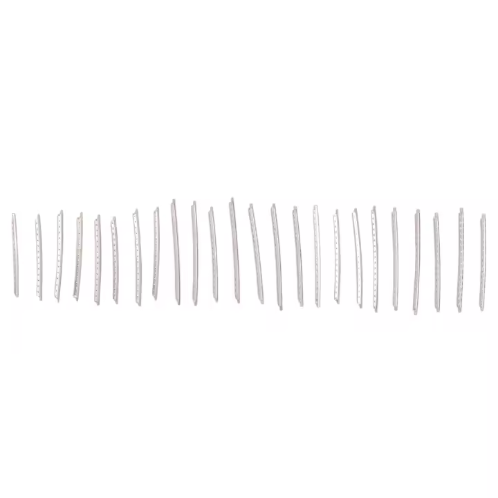 Juego de cables de traste para guitarra eléctrica acústica de 2,2 MM, 24 trastes, plateado - 1