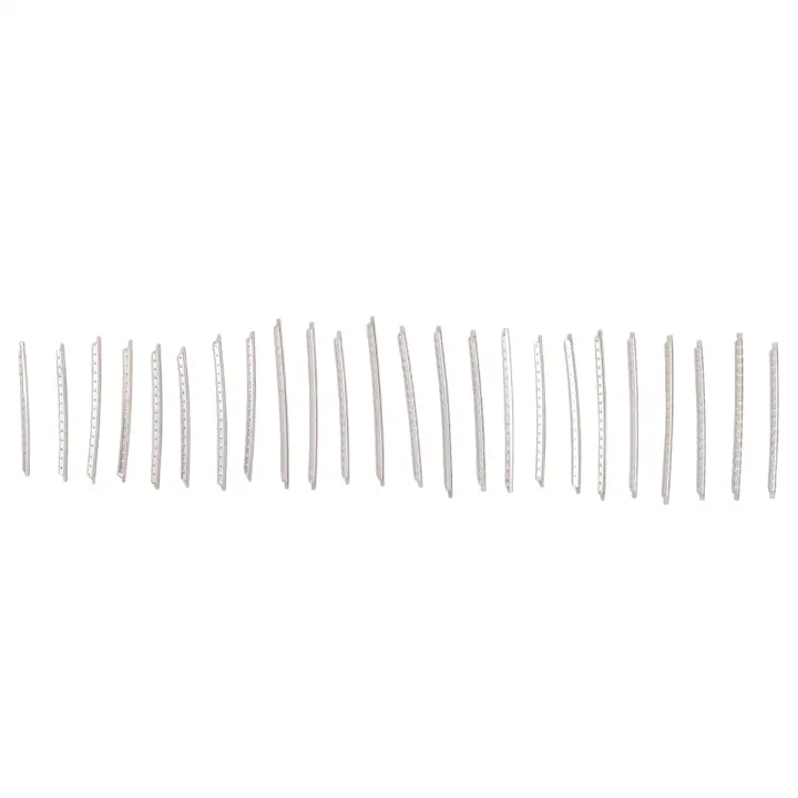 Juego de cables de traste para guitarra eléctrica acústica de 2,2 MM, 24 trastes, plateado - 1