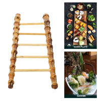 Escalera de bambú para exteriores, dispositivo de alimentación de sashimi, mini bandeja de sushi, artículos decorativos, pasamanos de templo - details 1