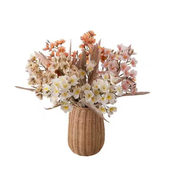 Rama de narciso Artificial de tacto Real, flor de narciso de seda hecha a mano elegante, flor falsa de lujo, decoración de jardín al aire libre - 1