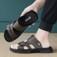 Sandalias de los hombres antideslizantes y resistentes al desgaste zapatillas de suela gruesa zapatos de playa de los hombres seco y húmedo verano antideslizante impermeable zapatillas frescas - details 4
