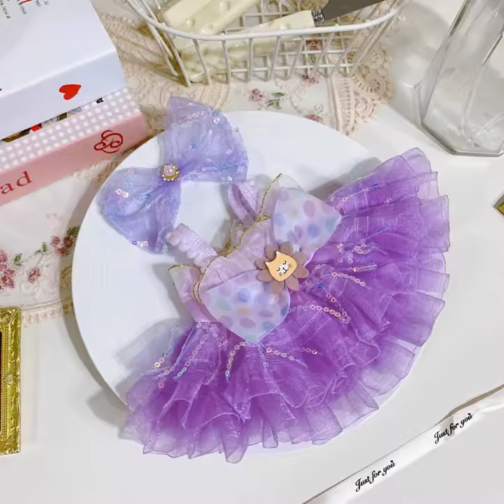 1 Juego de ropa de muñeca de algodón de 20cm, accesorios de juguete, vestidos de verano para muñecas multicolor, conjunto Mini - 1