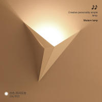 Lámpara de pared triangular LED moderna y minimalista para dormitorio, estudio, habitación de hotel, mesita de noche, lámpara frontal de espejo - details 9