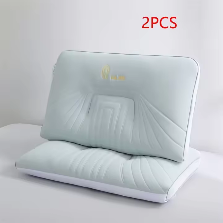 2 paquetes de almohadas cervicales suaves y transpirables en 3D, gris, tejido, relleno de poliéster, funda de poliéster, sin estampado, ligeras (&lt;70 g), solo lavado a mano, para el hogar, sala de estar, dormitorio, residencia de estudiantes - 1
