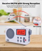 Receptor de Radio FM, altavoz AM/FM con pantalla Digital LCD, reloj despertador para el hogar, parlante portátil, radio bluetooth - details 3