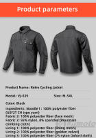 Chaqueta de Motocicleta Retro VEMAR Malla Transpirable, Con 5 Almohadillas Protectoras, Certificada CE-1, Ligera, Reflectante, Absorbente de Choques, Anti-caída, Resistente al Desgaste - details 8