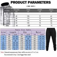 Sudadera con capucha deportiva con cremallera y pantalones para hombre, ropa deportiva informal, chaqueta con personalidad, traje de moda de otoño e invierno - details 0