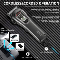 Cortadora de pelo eléctrica para hombre, recortadora de barba inalámbrica con carga USB, potente - details 2