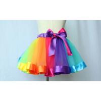 Falda de tutú de niña de colores, falda de tutú de tul arcoíris, falda de baile - details 1