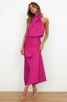 2025 Primavera/Verano Satén Mujer con elegancia elegante, lujo francés, vestido de noche ligero - details 21