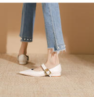Nuevo Xiaoxiangfeng, hebilla de una palabra, tacón único puntiagudo, zapatos individuales, zapatos Lizhen - details 22