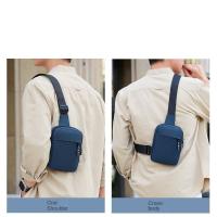 Bolso de pecho Oxford para hombre, bolso de hombro tipo bandolera multifuncional de Color sólido, bolso de cintura deportivo ajustable de estilo coreano - details 9