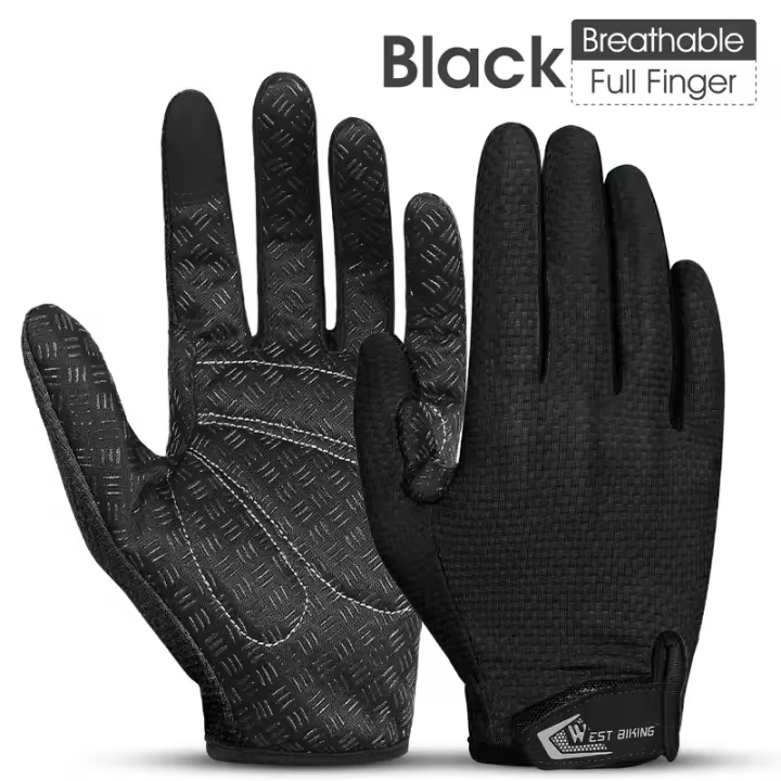 WEST BIKING-guantes de ciclismo para hombre y mujer, protectores de manos para pantalla táctil, antideslizantes, para ciclismo de montaña o carretera - 1