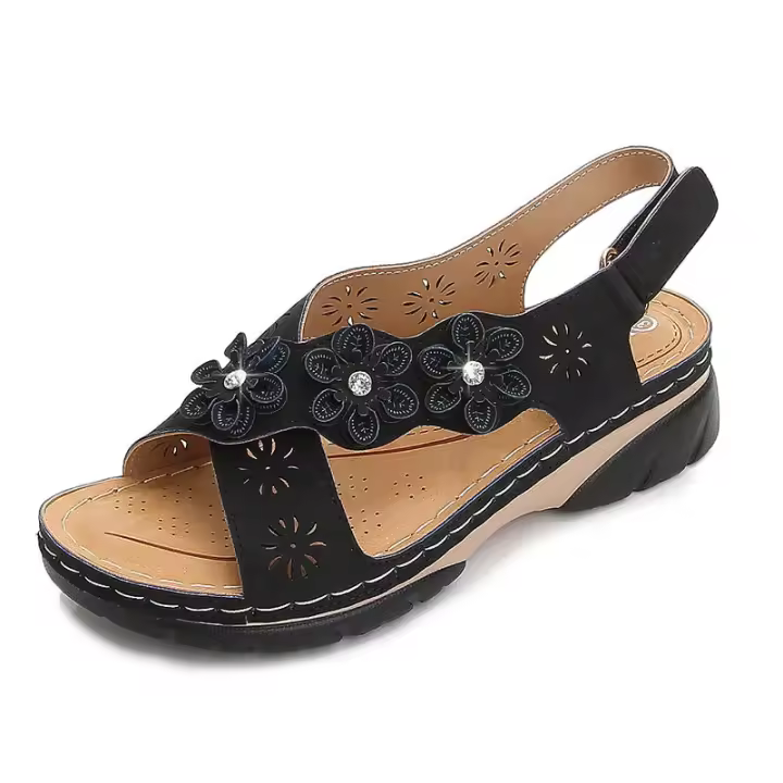 Sandalia 2025 nuevas sandalias de flores de verano zapatos de mujer - 1