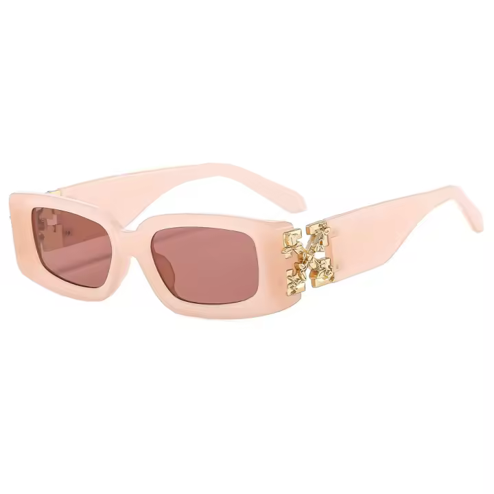 Nuevas gafas de sol con montura cuadrada de moda y gafas de sol de copo de nieve de metal para hombres y mujeres - 1