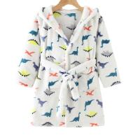 Albornoz con capucha de manga larga para niños, bata con estampado de dibujos animados, ropa de dormir para niños y niñas, invierno y otoño - details 0