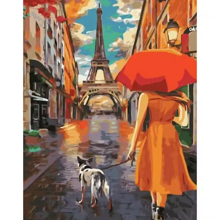 RUOPOTY Pintura de Aceite Figura por Números para Adultos Regalo DIY Decoración de Hogar Pinturas Acrílicas Modernas Tamaño 40x50cm Lienzo Material Propiénil - 1