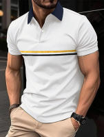 Verano suelto polo de manga corta simple negocio diario tops - details 1