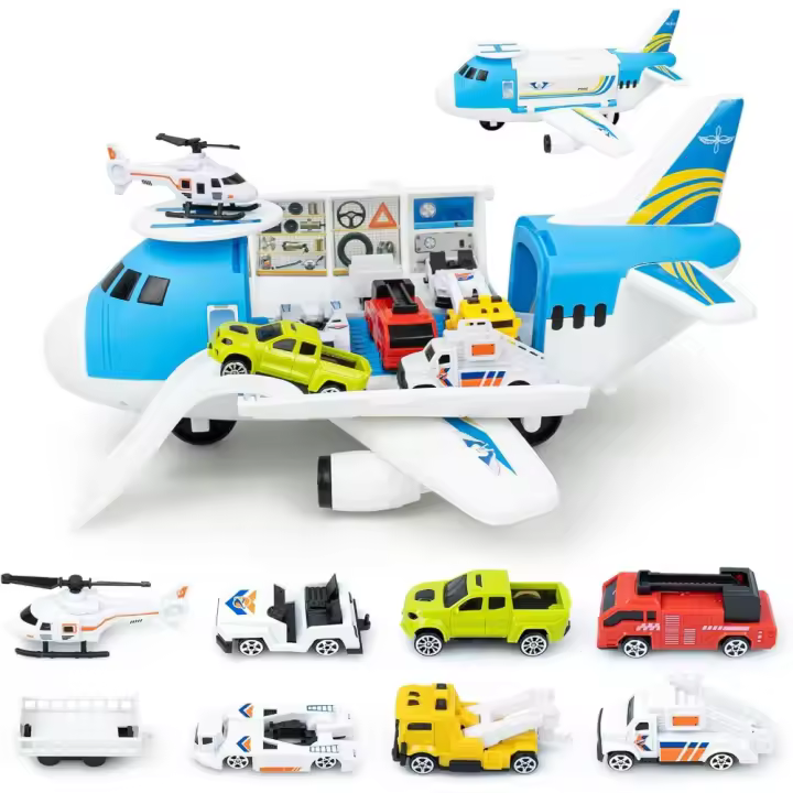 Juego de Avión de Helicóptero de Juguete Kit de Construcción de Aeronave con Rampa y Accesorios Incluidos Diversión Aérea para Niños - 1