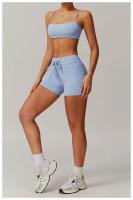 Sensación de nube para levantar las nalgas, pantalones cortos de Yoga de cintura alta para el vientre, pantalones deportivos de secado rápido, pantalones cortos deportivos ajustados transpirables para mujer - details 1