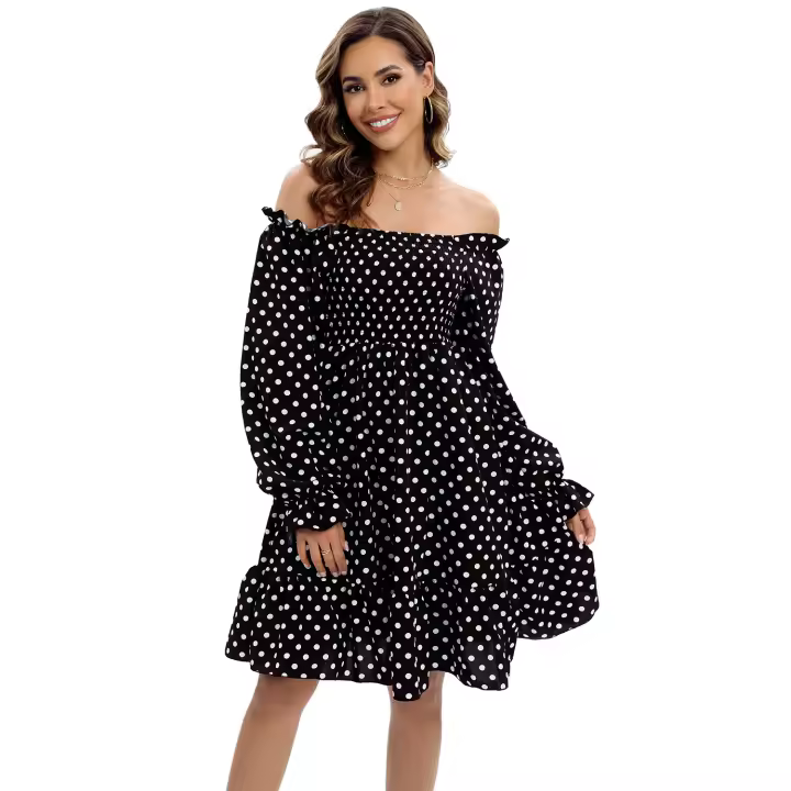 Vestido sexy con volantes para mujer primavera/verano 2025 - 1