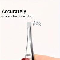 Pinzas para depilación, herramienta de maquillaje de cejas con gradiente, cortadora de cejas inclinada de acero inoxidable, herramienta de depilación y maquillaje - details 2