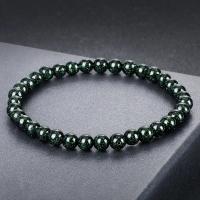 Pulsera de Piedra Pómez Natural 6mm Cuentas de Cuarzo Azul Green Doro Pulsera Trenzada para Hombres y Mujeres Joyería Brillante para el Muñeca - details 12