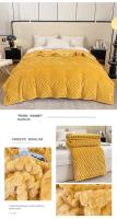 Manta Suave Cálida a Rayas Ideal para Sofá, Cama, Niños, Mascotas Textil Hogareño de Coral Fleece - details 23