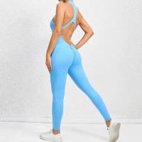 Conjuntos de Yoga de una pieza para mujer, ropa sin mangas, chaleco, mono corto de ejercicio, deporte, gimnasio, entrenamiento, Fitness, pantalones con espalda cruzada, 2025 - details 36