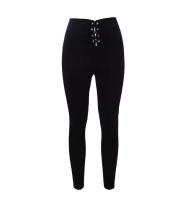 Body elástico de yoga negro de cintura alta para mujer, correa de cintura cerrada, protección de piernas, moda de gimnasio, leggings realzados de cadera - details 7