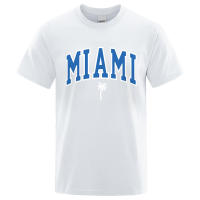 Camisetas con letras de la ciudad de la costa de Miami para hombre, ropa informal holgada de gran tamaño, camisetas de algodón con dibujos animados para hombre, camisetas callejeras - details 17