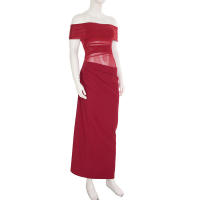 BUNO-vestidos largos con hombros descubiertos, vestido de cena negro con malla transparente, trajes de cumpleaños elegantes y sexys - details 24