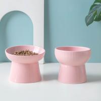 Cuenco de cerámica para gatos, cuenco creativo inclinado/boca plana para mascotas, base alta, gran capacidad, multiusos, cuenco de alimentación para comida de perro, protección del cuello - details 1