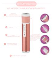 Depiladora corporal 4 en 1 para mujeres, maquinilla de afeitar eléctrica para vello de axila, Bikini, piernas, vello púbico - details 4