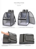 Mochila De Transporte para mascotas, bolsa transpirable de doble hombro para gato - details 7