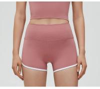 Pantalones cortos de Yoga para mujer, Shorts deportivos finos de cintura alta, mallas transpirables de secado rápido, ajustados, para entrenamiento y Fitness - details 1