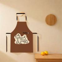 Delantal de cocina antisalpicaduras, diseño de dibujos animados, delantal de cocina resistente a la suciedad, delantal ajustable de tela para el hogar, delantal para hornear, tareas domésticas - details 6