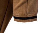 Camisa Polo Deportiva Para Hombre AIOPESON Color Sólido Con Cierre De Cremallera Ajustada Para Oficina Y Social Transpirable Polyester Viscosa - details 24