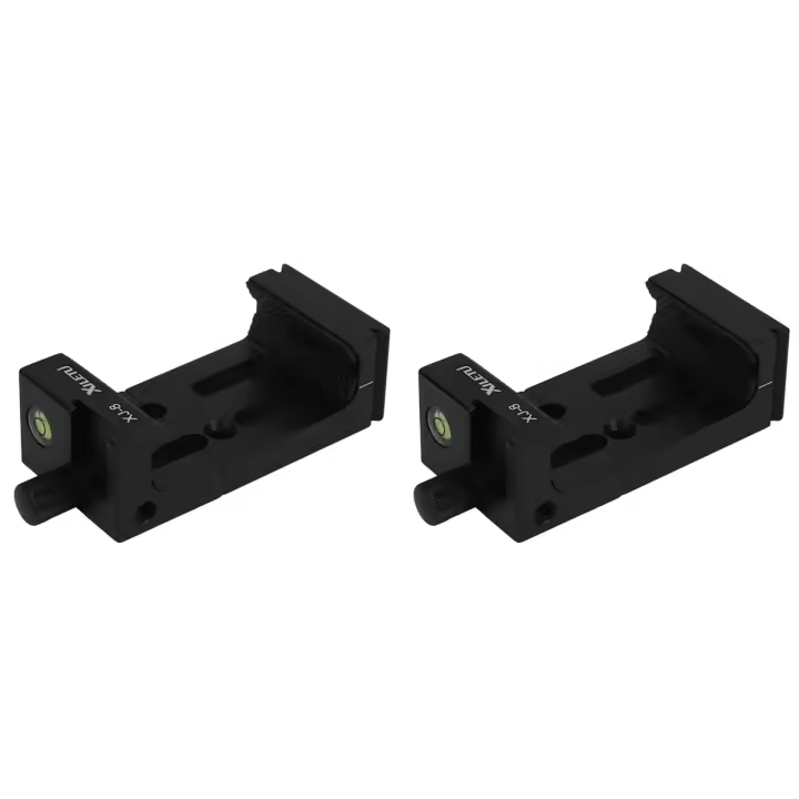 XILETU-Soporte de cabeza de trípode para XJ-8, Clip para teléfono móvil, linterna, microteléfono con nivel de burbuja, color negro, 2 uds. - 1
