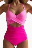 Nueva bolsa suave de una pieza traje de baño cruzado bikini con tirantes en la espalda traje de baño ajustado - details 31