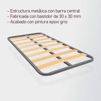 Estructura de Planchas de Acero 30x30mm con Patas Tubo de Acero Pintura Epoxy Gris Marco de Cama - details 14