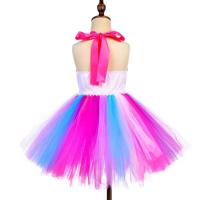 Vestido de sirena para niñas, vestido de fiesta de princesa de Halloween, falda tutú de tul de malla arcoíris, escala de pez de lentejuelas tres - details 22