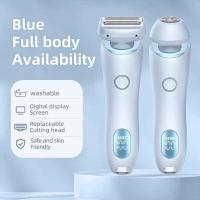 Maquinilla de afeitar corporal para mujer, depiladora de eliminación indolora, recargable por USB, recortadora para cara, pierna, axila, Bikini, afeitadora púbica de mano - details 1