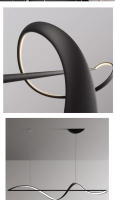 NEO Gleam-luces colgantes Led de aluminio para cocina, lámpara colgante moderna para mesa de comedor, oficina y Bar, DIY - details 5