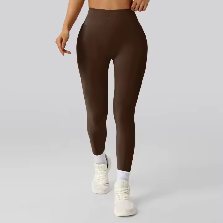 Pantalones de gimnasio sin costuras para levantamiento de cadera, mallas de entrenamiento para gimnasio, pantalones de chándal para ciclismo y correr para mujer, pantalones de Yoga ajustados de cintura alta para abdomen - 1
